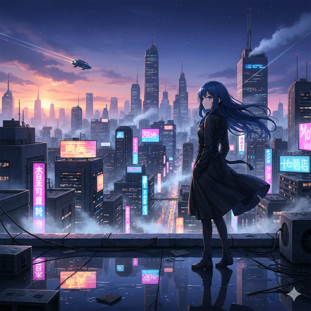 The Azure Cityscape by artist three