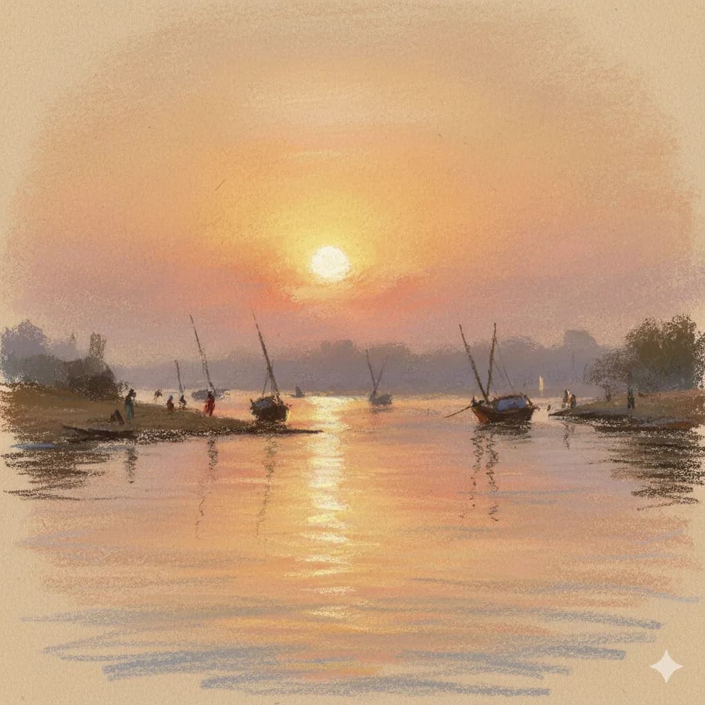 Golden River Glimmer by artist four