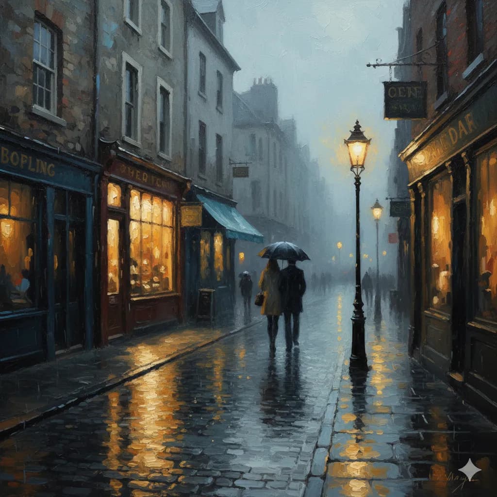 Reflections on a Rain-Swept Street by artist five