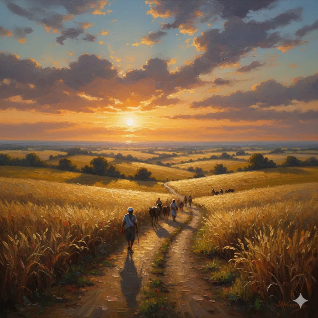 Golden Harvest Path by artist five