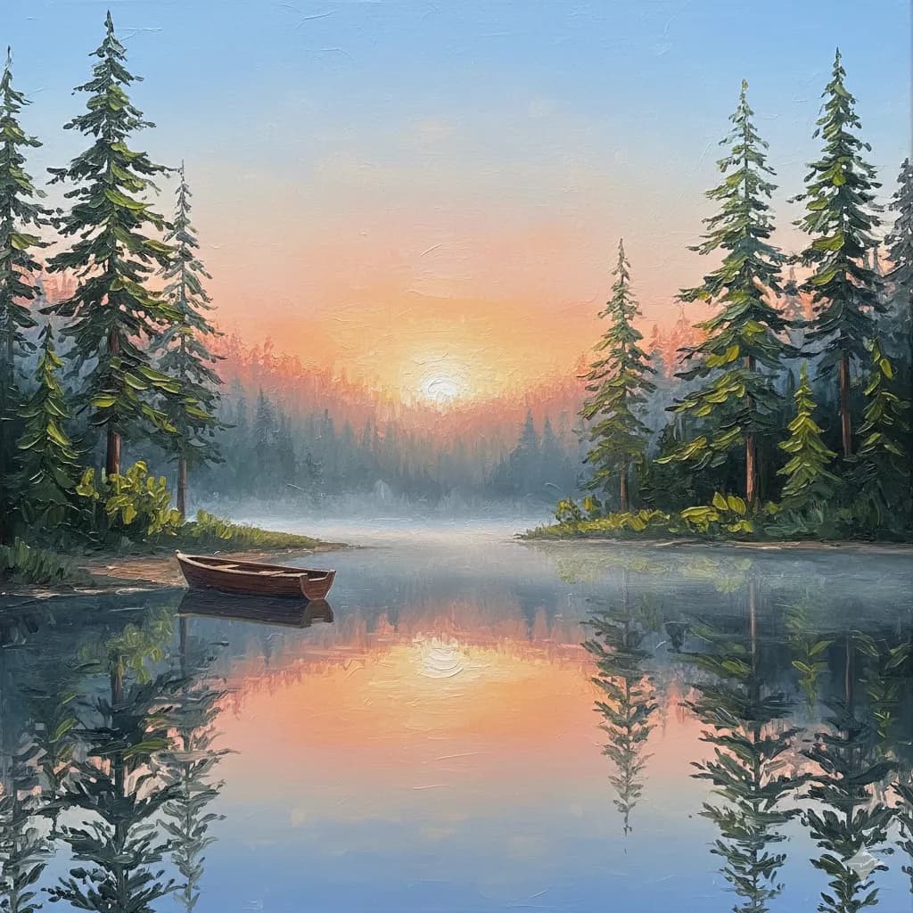 Dawn’s Silent Reflection by artist five